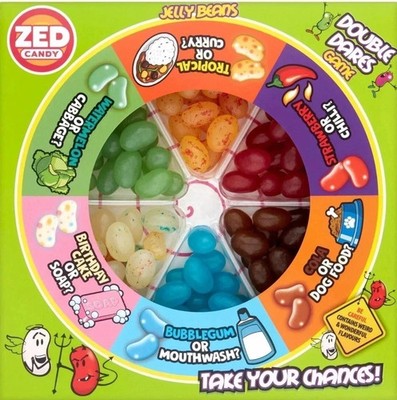 ZED Candy Double Dares Jelly Bean Spiel, Extreme Edition, 100g VERSCHIEDENE PACKUNGEN