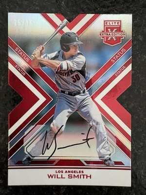2016 Panini Elite Extra Edition Baseball RED Will Smith Auto /75 Bookend Die Cut