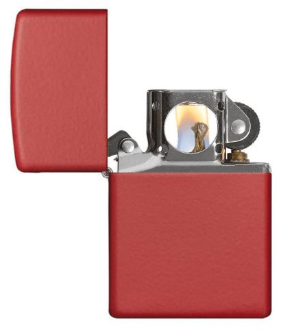 Zippo Classic Red Matte Windproof Pocket Lighter, 233-063957 (Pipe Insert)