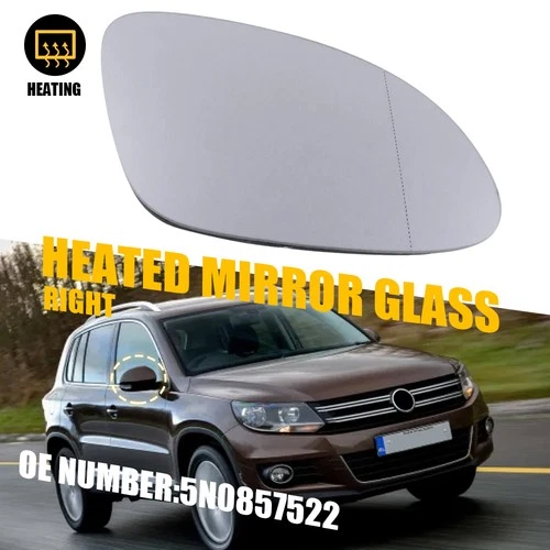 5N0857522 Mirror Glass Right Passenger Side For VW Tiguan 2009 2010 2011-2017