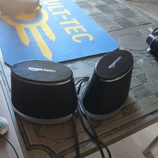 Amazon Basics Computer Speakers pair for Desktop/Laptop/PC. 3.5mm V620 black.