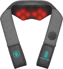 Nekteck Cordless Neck and Back Massager for Pain Relief Deep Tissue