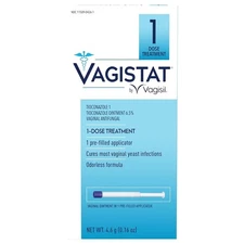 2 Pack Vagistat 1 Day Single-Dose Infection Treatment Antifungal Ointment 4/26+