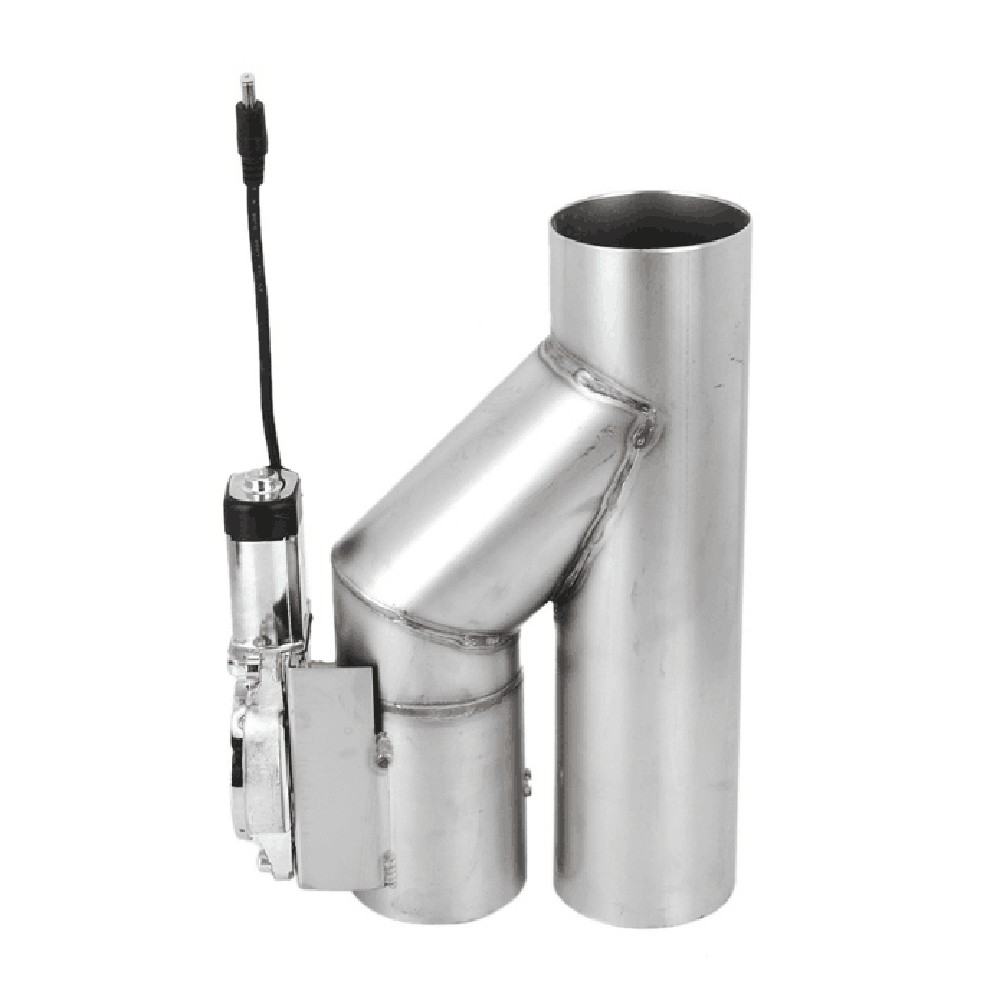 2x 3" Electric Exhaust Downpipe Y-Pipe Valve W/ Controller Remote Kit
