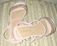 Evalona Girls Pink Rhinestone Strappy Sandals EU 34