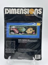 Dimensions No Count Cross Stitch Kit #3944 Exotic Tropical Fish 1990 New Opened
