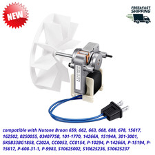 Bathroom Vent Fan Motor Kit Replacement for Nutone Broan 50CFM 120V Ceiling