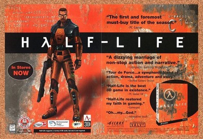 1998 Half-Life PC Original Advertisement / Retro Promo v3