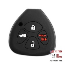 Keyless Entry Remote Car Key Fob Outer Shell Cover Soft Rubber Protective Black