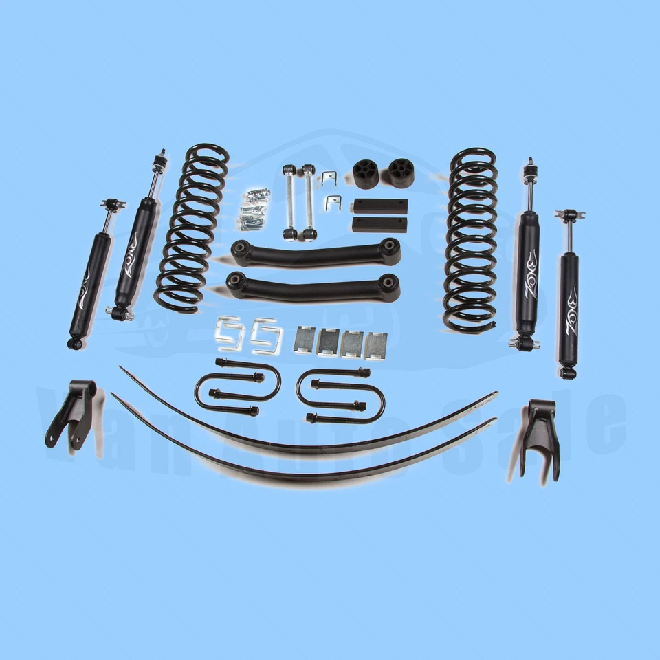Zone 4.5 英寸升降套件 1984-01 适用于吉普切诺基 XJ 4WD 气体(硝基减震器) — 第 2/3 张图片