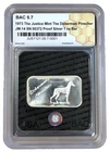 1oz Silver Doberman Pinscher 1973 Proof Bar Grade 9.7 BAC Premier 1st Gen Holder