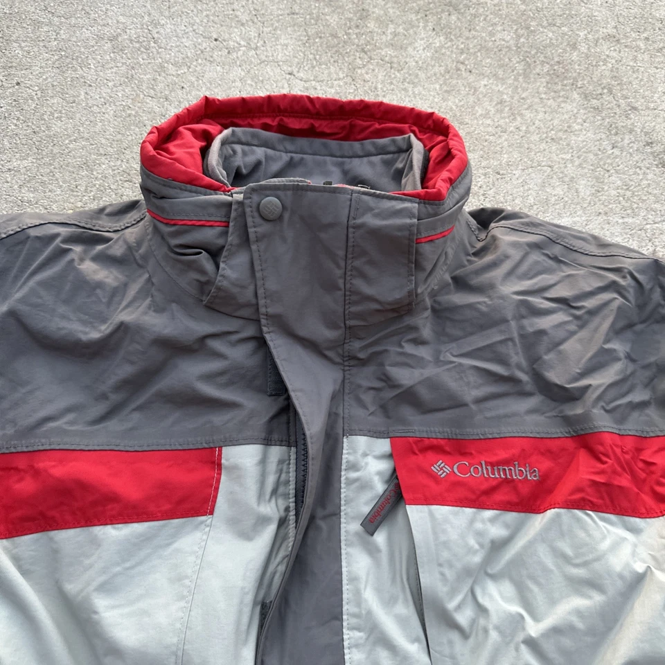 Vintage Columbia Bugaboo Jacket Men Large Purple Teal USA 90s Fleece 3 in 1 Coat - Image 2 of 4