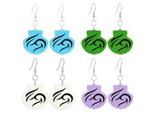 Scallop Shell Earrings Pick Any 2 or 4 Pairs Coastal Beach Dangle Nautical