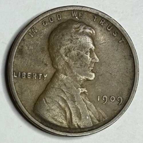 1909 VDB Lincoln Wheat Cent Penny VF