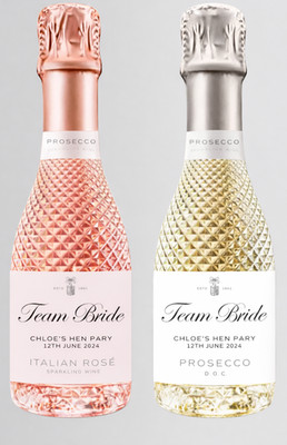 KAUFEN SIE 1 ERHALTEN SIE 1 HALBEN PREIS PERSONALISIERT PROSECCO FLASCHE AUFKLEBER ETIKETT JUNGGESELLINNENABSCHIED BRAUT