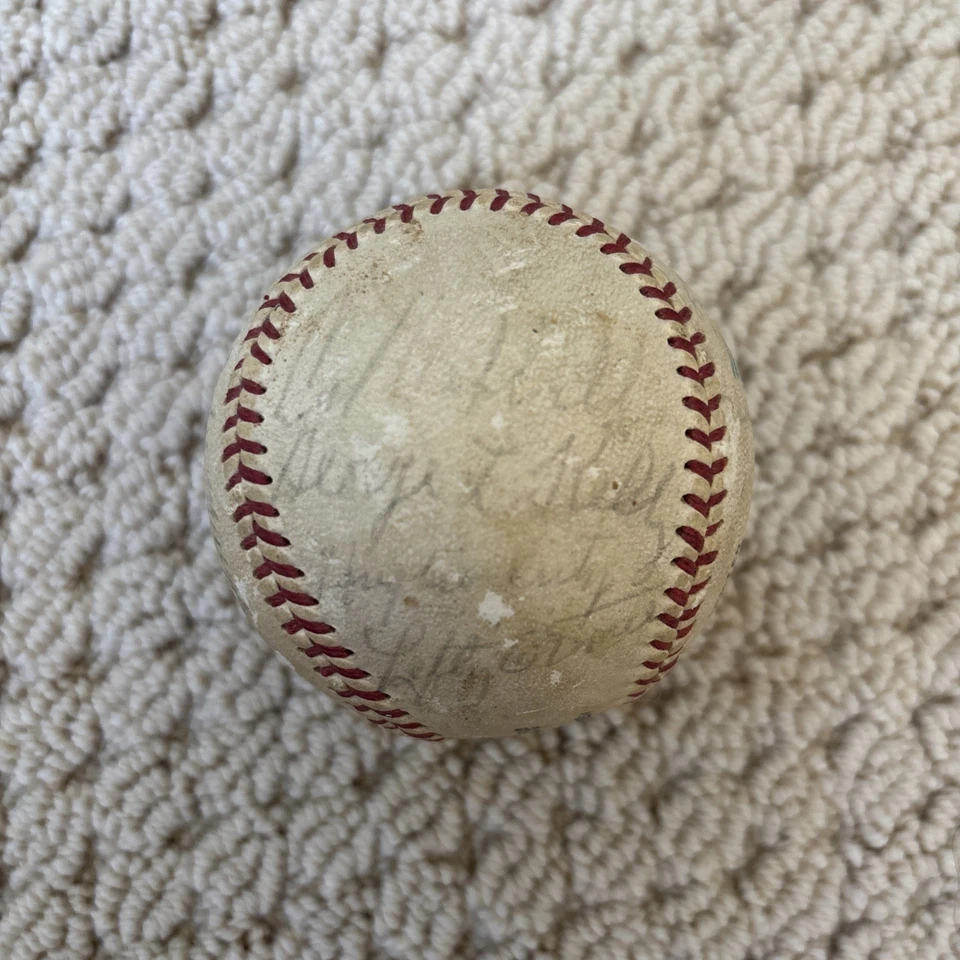 Rare HOF Names Signed Baseball JSA Auto Zack Wheat Max Carey Edd Roush - Image 3 of 4