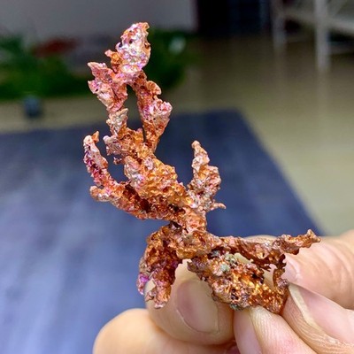 15G Rare!! iridescent Native Copper crystal mineral specimen