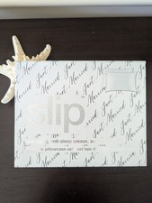 SLIP 100 Silk Queen Pillowcase Set JUST MARRIED White w/ Black Piping NIB