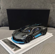 1/18 Bugatti Divo Matt Gray With Blue Accents Limited 10 PCs F.C Model Dg Mr