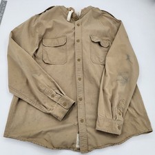 Chaqueta Camisa Denim & Supply Ralph Lauren Para Hombre XXL Tostada Con Sudadera con Capucha