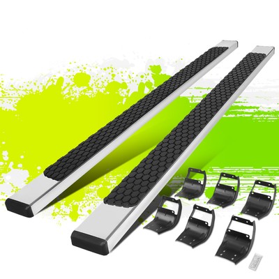 5'' Polished Flat Step Bar Running Boards for Ford F150-F350 Super Crew Cab 15-21