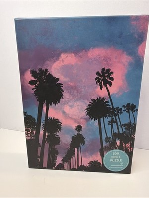 New  Cotton Candy Palm  500 Piece Puzzle 18  X 24  Walker Noble Studios Eccolo