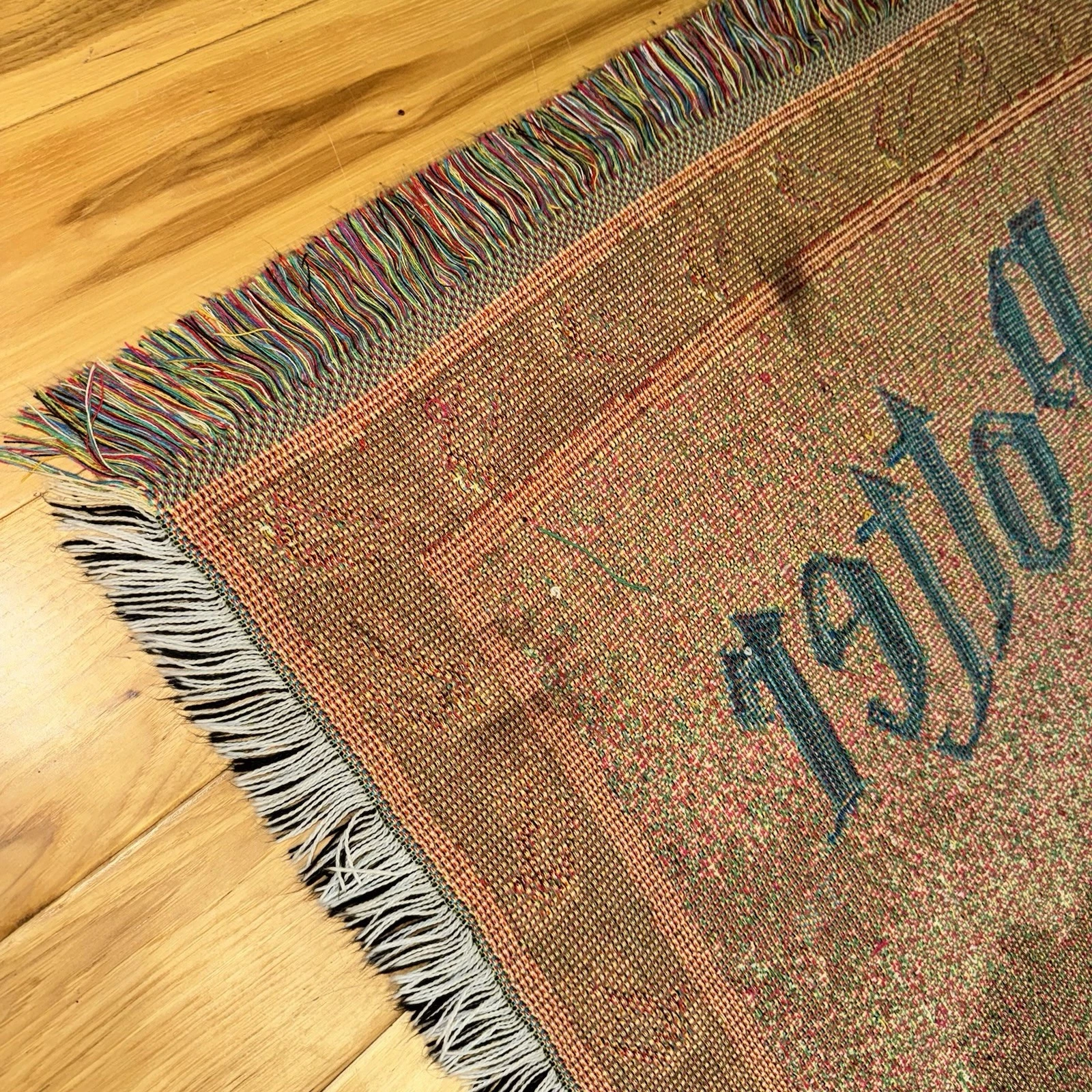 Harry Potter Woven Tapestry Throw Blanket 45x55 Wizard Broomstick Quidditch