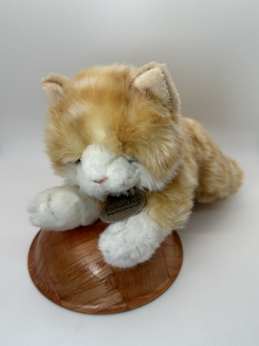 Keel Toys Tabitha Ginger Blue Eye liegende Katze Plüschtier Kuscheltier Kinder Kuscheltier