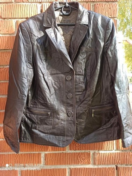 Women Garry Weber Blazer Brown Leather 40 / L / 48