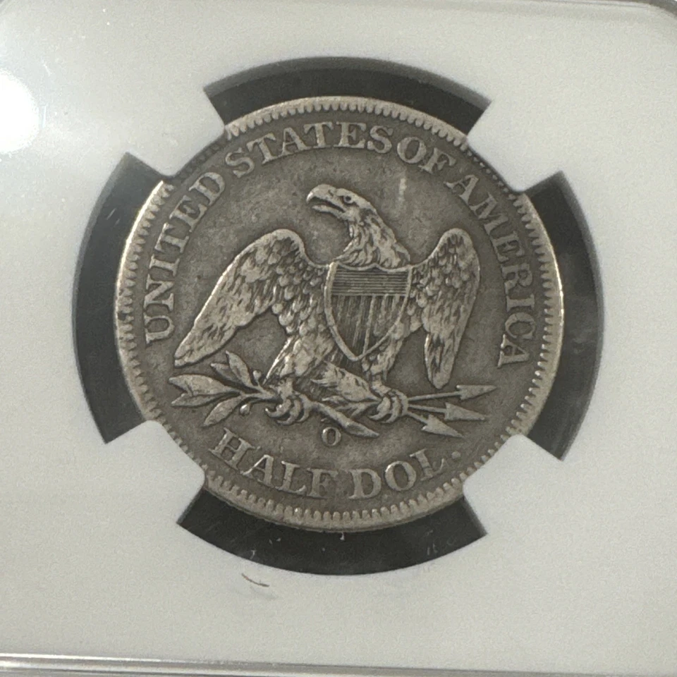 1861-O Seated Liberty Half Dollar NGC VF20 Tough Date New Orleans  - Image 4 of 4