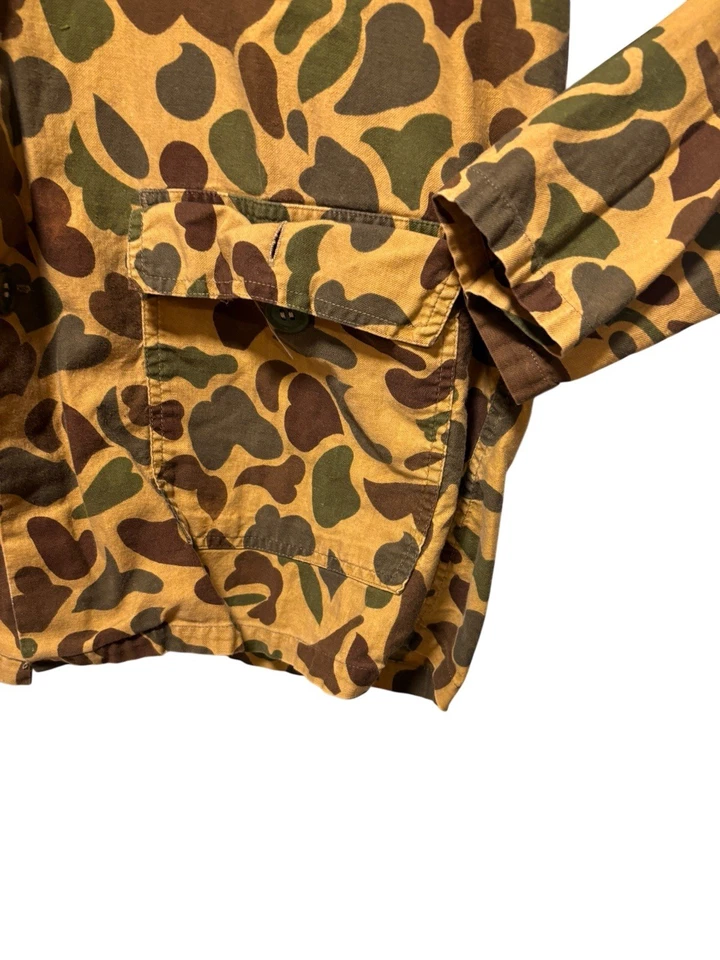 Vintage 70s Duck Camo Jacket Size Medium Hunters Choice Hunting Chore Barn Coat - Image 4 of 4