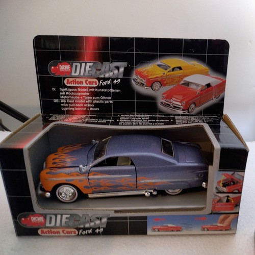 Coches de acción diecast Dickie Ford 1949, escala 1:38, retroceso, en caja, paquete sin usar, en caja - Imagen 4 de 20