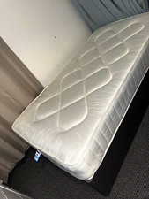 Single White Foam Mattress with divan bed, Medium Firmness, Quilted Fabric Cover