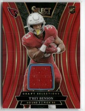 2024 Select #DSM-TBN Trey Benson Draft Selections MEM Red Prizm ☘️030