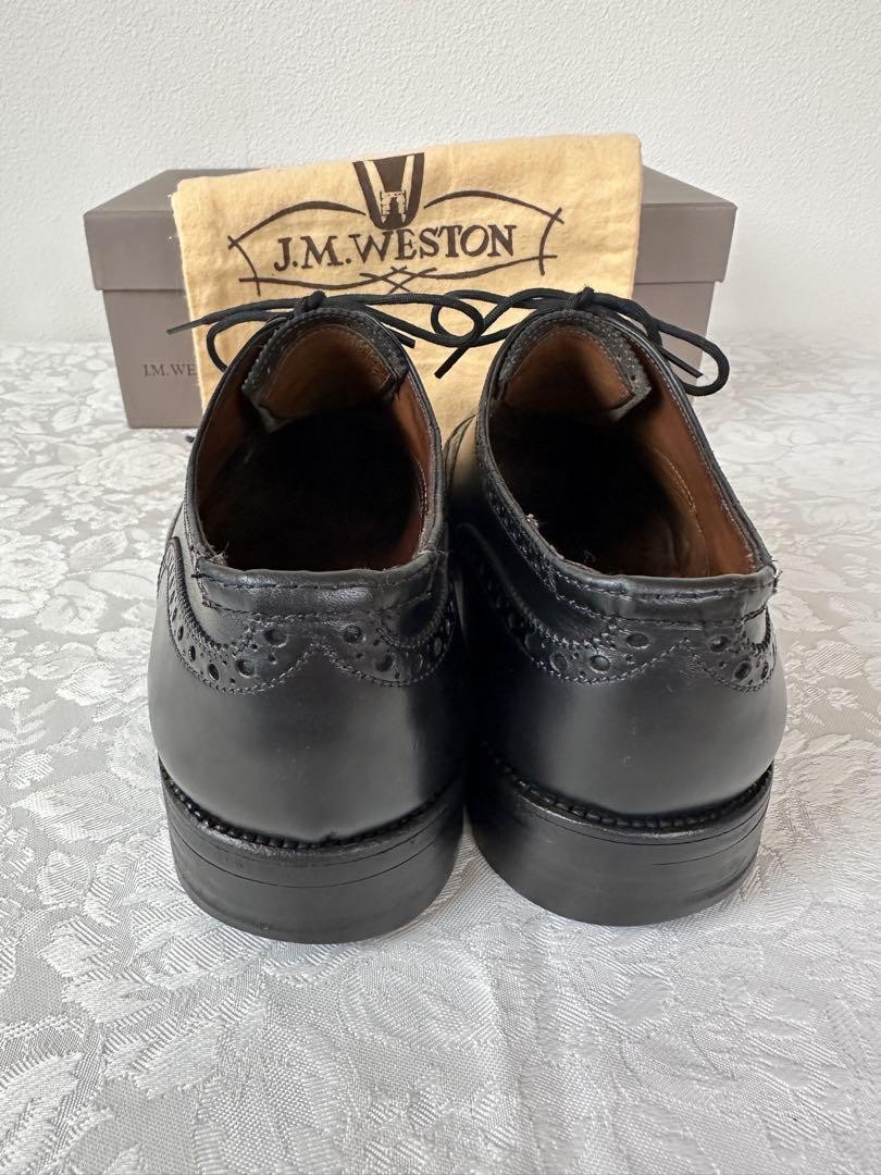 靴 vintage old j.m weston 376 full brogue J.M. WESTON 376 Brown Suede Leather Wingtip Oxford Shoes