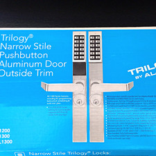 Alarm Lock Trilogy Narrow Stile Pushbutton Aluminum Door Lock Trim DL1200