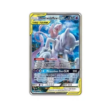 Pokemon Mewtwo small chip Credit Card Sticker Skin 2pc front and back