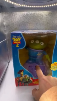 DISNEY Toy Story 2 Alien Talking Lamp Thinkway Toys NEW,. WORK