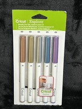 Cricut Explore Metallic 5pc Pen Set Med Point 1.0 New Opened Package