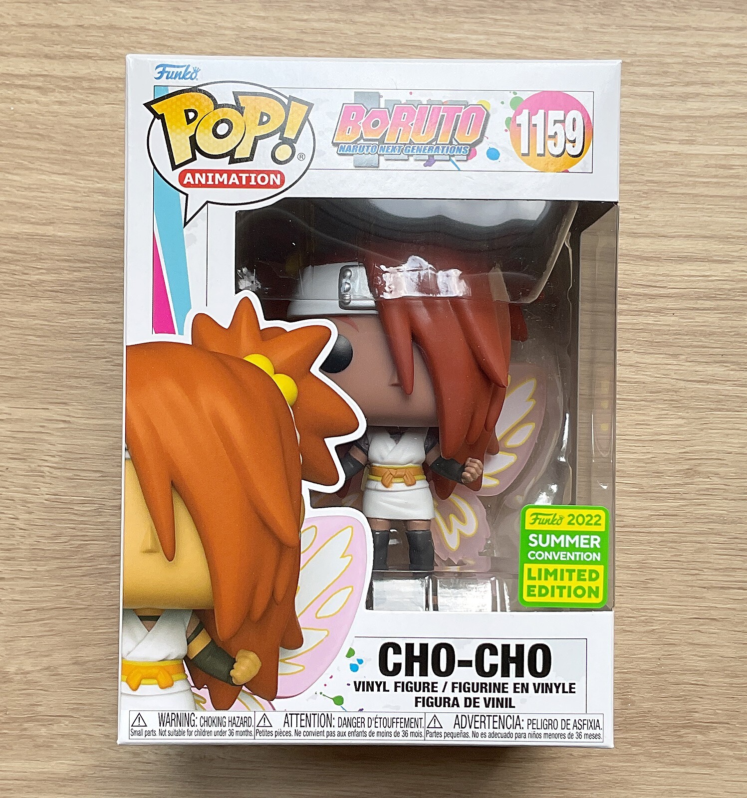 Funko Pop Boruto Naruto Next Generations Cho-Cho Butterfly Sdcc #1159 + Protector