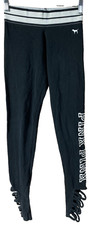 PINK by Victoria's Secret Womens Leggings Size XS Black Lace Up Ankle Yoga Pants