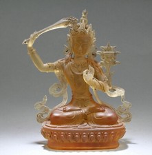 Chinese peking Glass Buddha statue