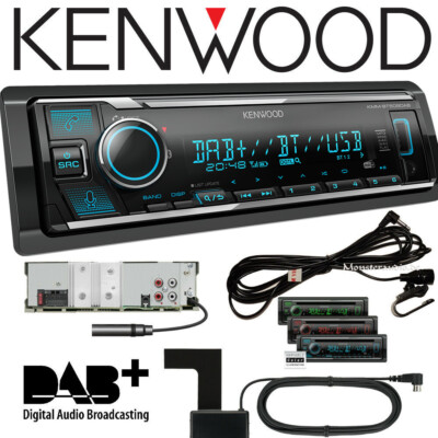 Kenwood KMM-BT508DAB DAB+ Autoradio mit DAB Antenne Bluetooth MP3 USB & AUX-IN