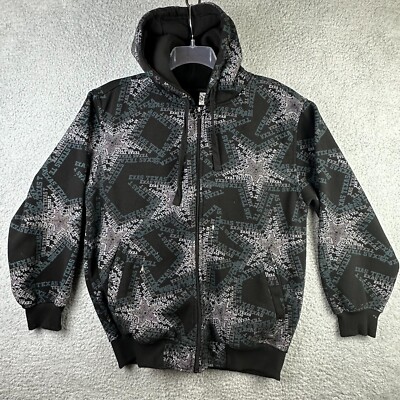 Beyond the Limit Jacket Mens Medium Dallas Texas Star Silver Blue Zip BTL AOP