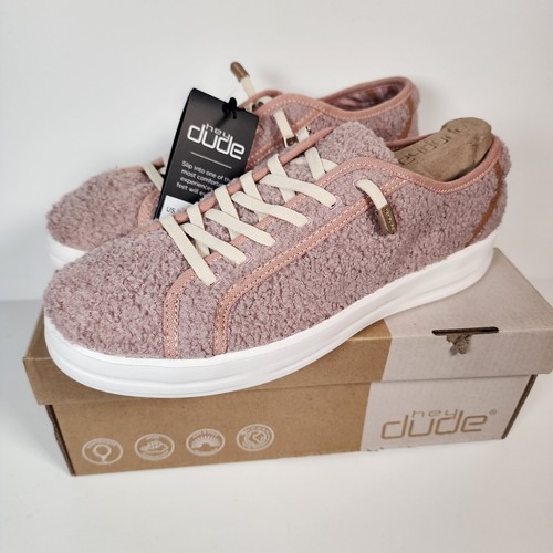 Hey Dude Womens Karina Sherpa Tuscany Pink Sneaker Sz. 11 NIB