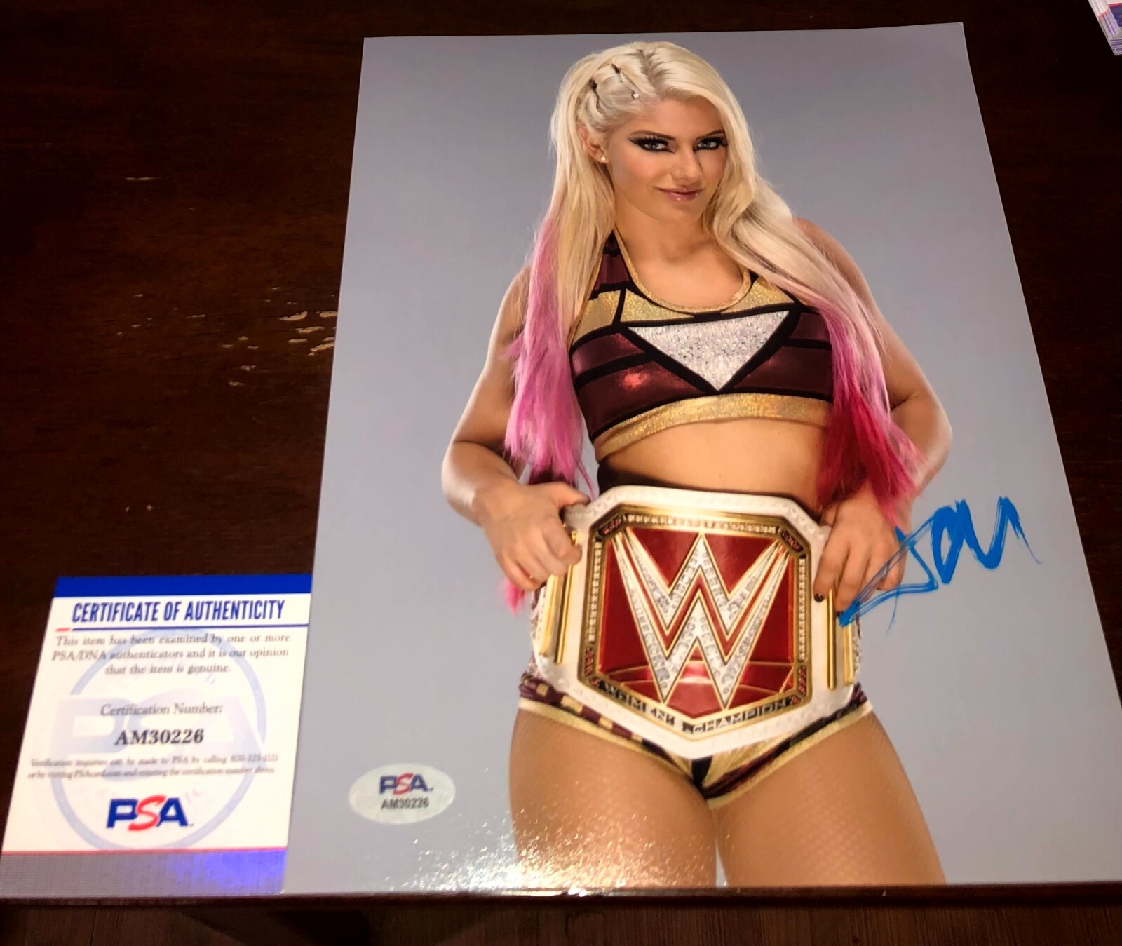 Alexa Bliss Hot Sexy WWE Champion Signed Autographed 8×10 Photo