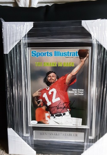 Ken Stabler Signed 1979 Sports Illustrated With New Custom Framing JSA COA - Picture 4 of 9