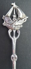 ANTIQUE GERMAN  STERLING SILVER DECORATIVE SPOON
