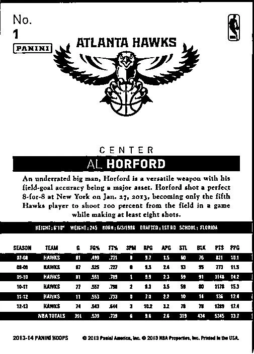 2013-14 Panini NBA Hoops Add to your collection or pick your favorite player - Image 2 of 2