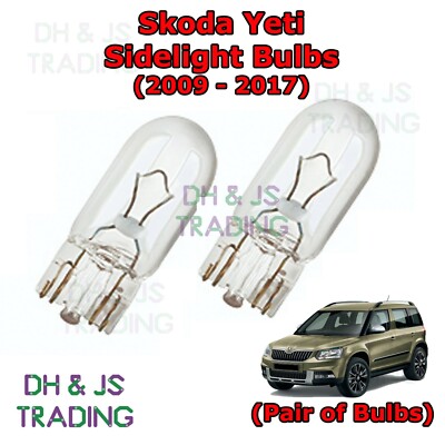 Fits Skoda Yeti Front Sidelights Parking Lights Pair Side Light Bulb Bulbs 09-17